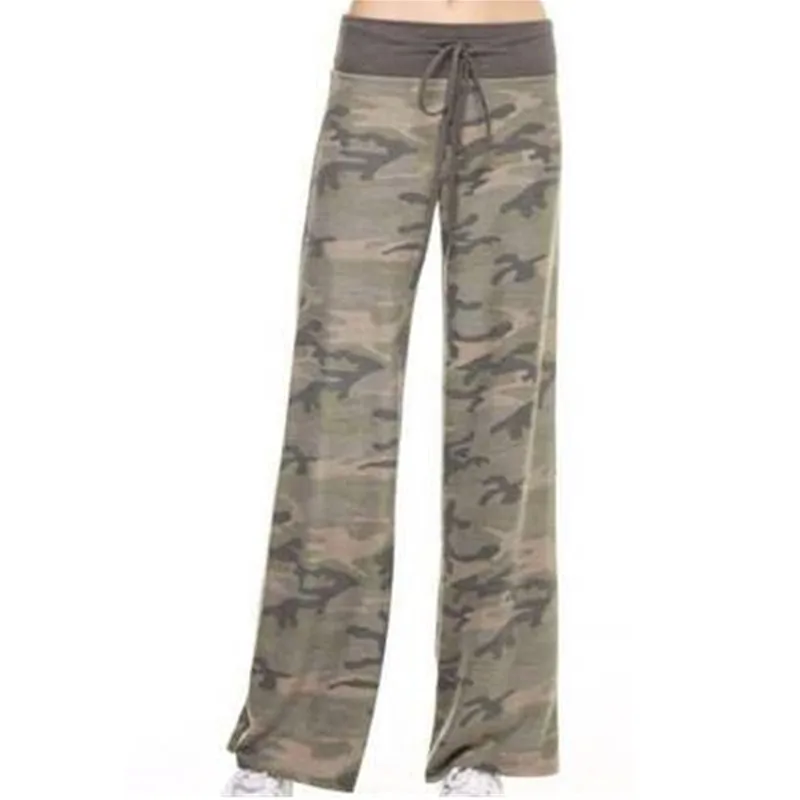 Camouflage Pants Wide Leg Pants Women Loose Trousers Women 2018 Camo