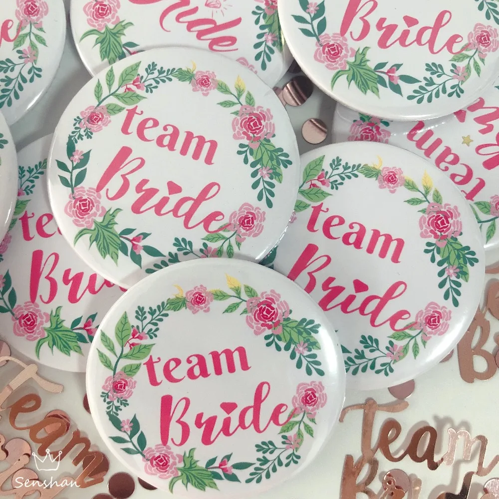 Wedding Supplies Wedding Party Hen Wreath Team Bride To Be Badge Bride Garland Badge Wedding Party Decoration Bride Badge qq079 (3)