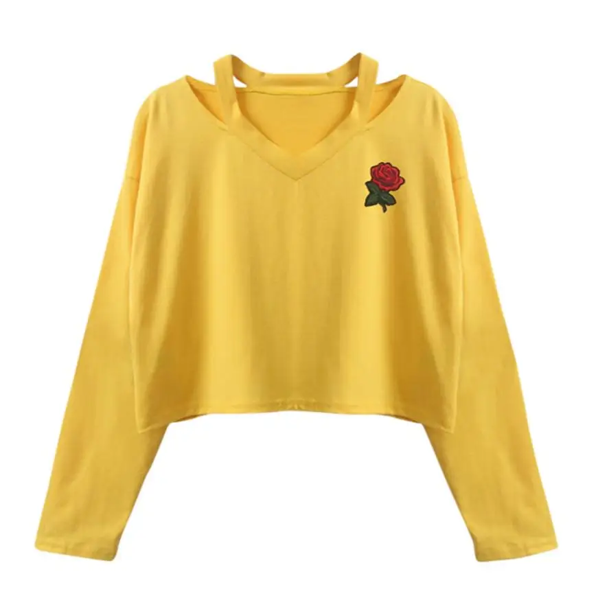 Harajuku толстовки с капюшоном Для женщин уличная выдалбливают Топ с капюшоном корейский стиль обрезанный tumblr осень, женская одежда, женские блузы - Цвет: Yellow