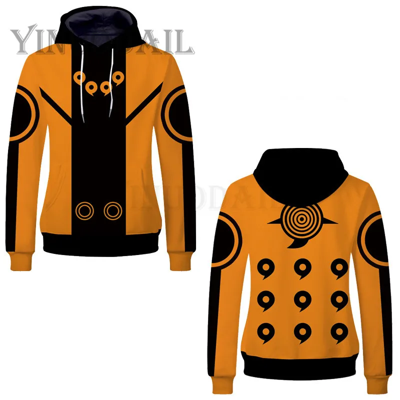 2019 Аниме толстовки Наруто унисекс пуловер Harajuku худи Hokage удзумаки Учиха Саске