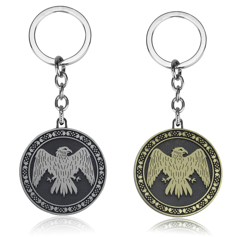 Игра престолов House Stark Baratheon Lannister Targaryen Arryn Tully Martell Tyrell Greyjoy брелок для ключей со значком