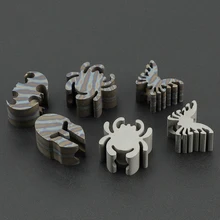 Пламенный паук TC4 титановый сплав нож бусины EDC инструмент шлем Паракорд шарик аксессуар