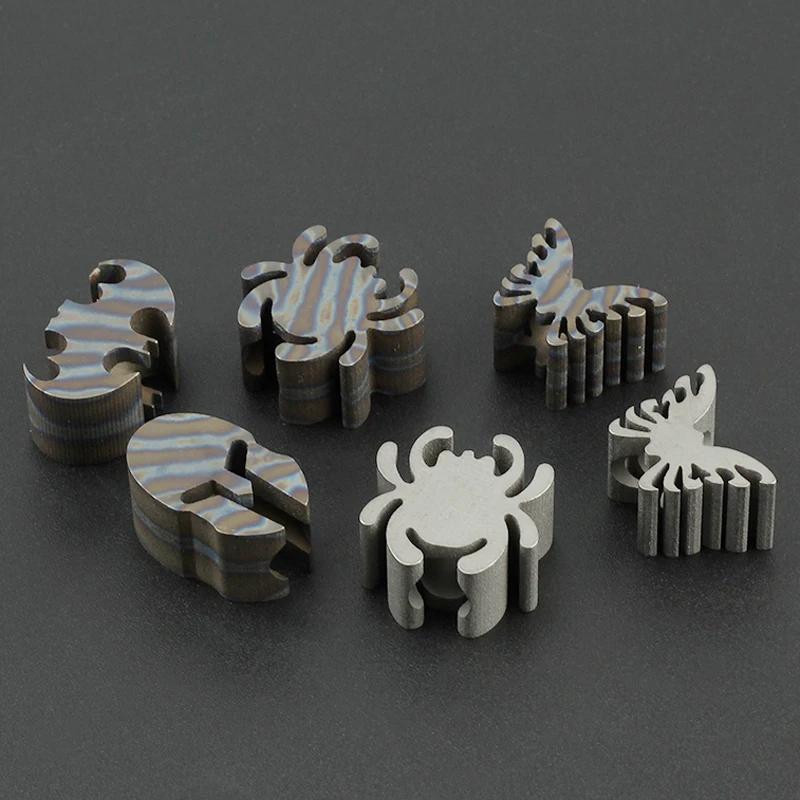 

Flame Spider TC4 Titanium Alloy Knife Beads EDC Tool Helmet Paracord Bead Accessory