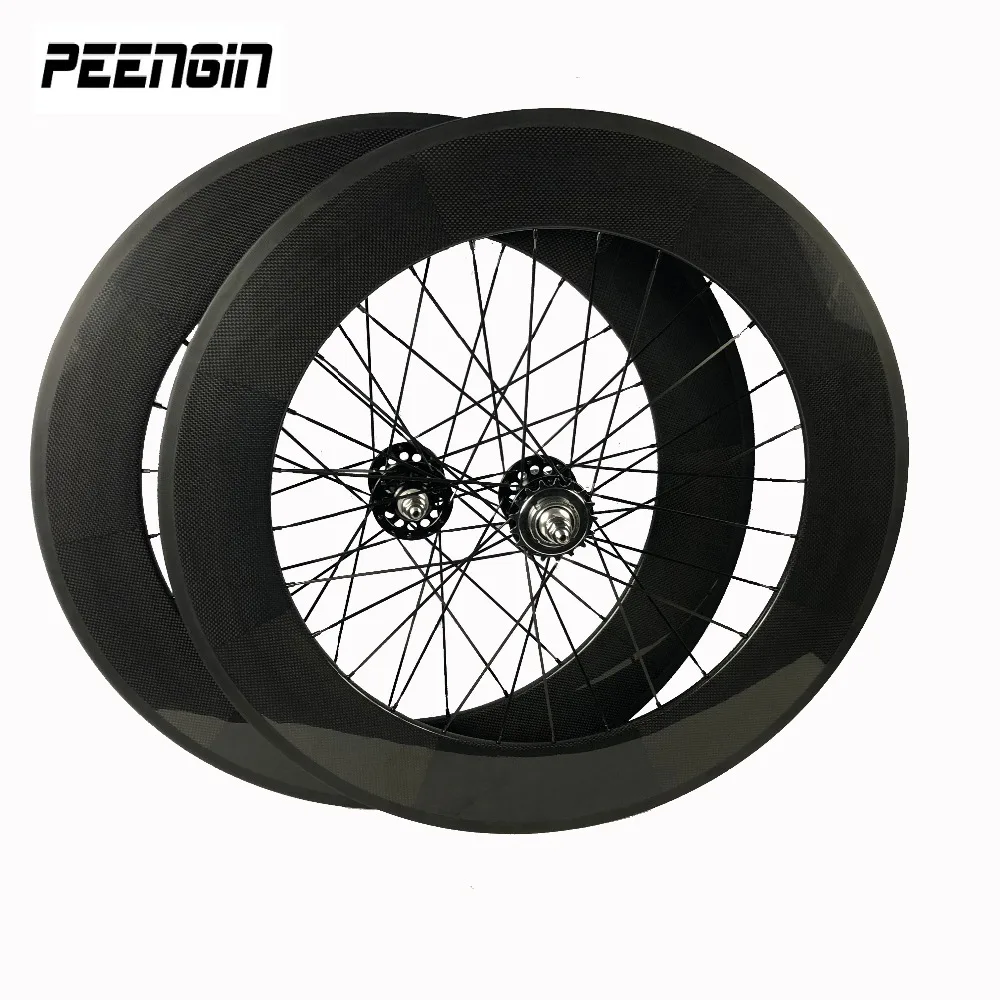retail wholesale price!PEENGIN 88mm track bike wheel set carbon