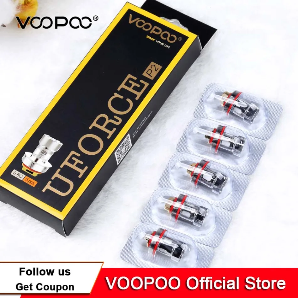 5 шт./упак. VOOPOO Uforce катушки 0.13ohm N1 0.2ohm N3 0.4ohm U2 0.6ohm P2 катушки для Uforce T2 бак перетащите 2 Перетащите мини