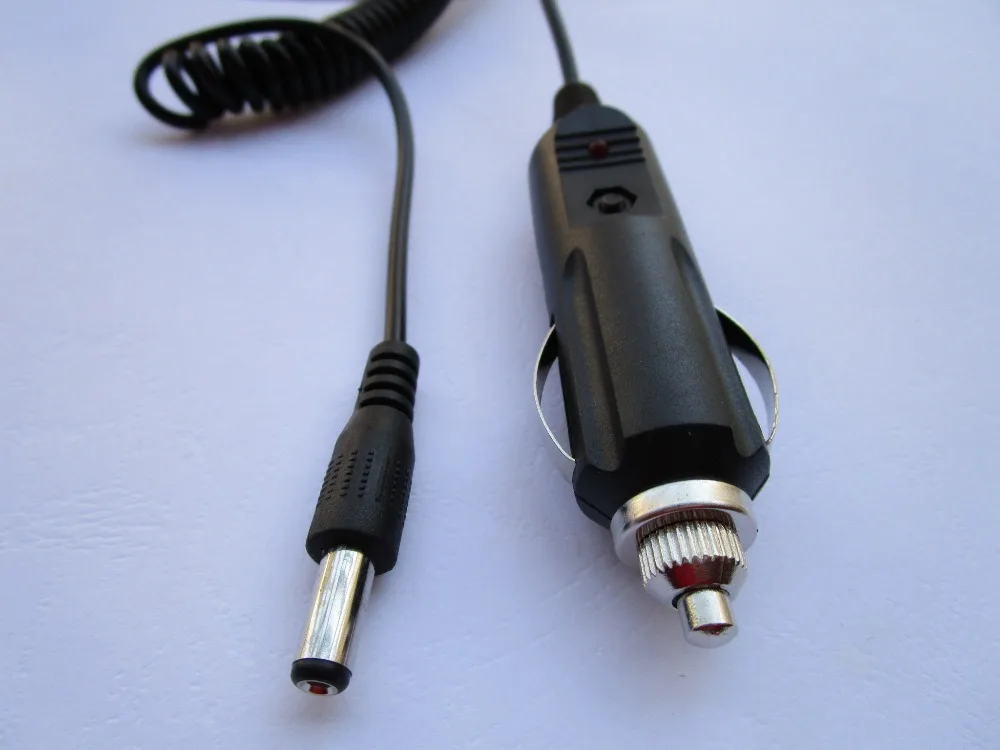 10 Pcs Car Charger Male Plug to 5.5x2.1mm DC Power Plug