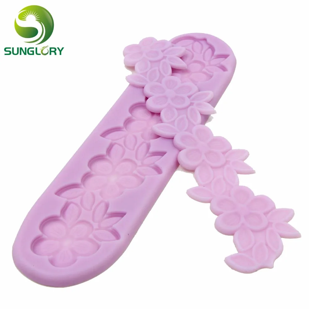 Buy Beautiful Flower Silicone 3D Mold DIY Silicone Lace Mat Bakeware Dining Bar