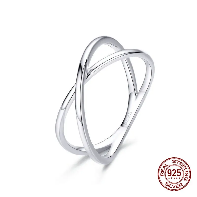 Стерлингового серебра 925 ослепительное кольцо с прозрачными фианитами для женщин простой роскошный свадебный Рождественский подарок ювелирные изделия - Цвет основного камня: scr543