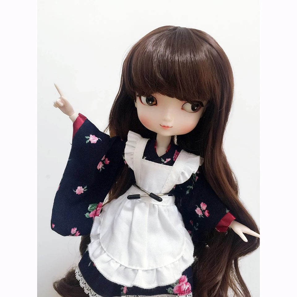 Парик для куклы Allaosify BJD двойной хвост Русалка завитки 1/3 гигантский малыш