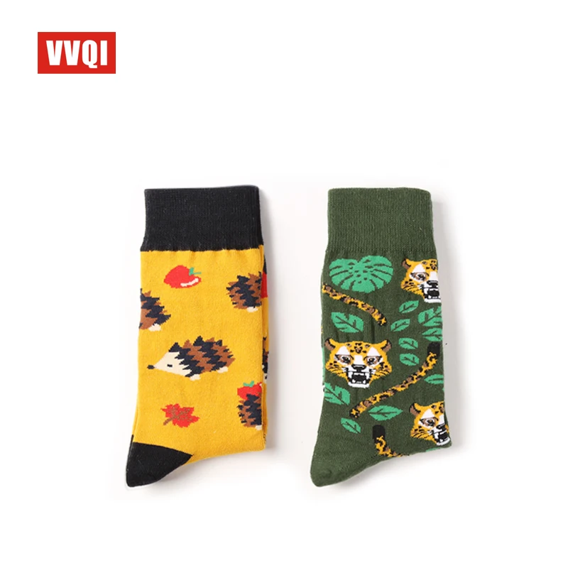 VVQI ins 5pairs harajuku kawaii wonen socks Cartoon animals Tiger hedgehog North Star cute socks streetwear korean funny socks