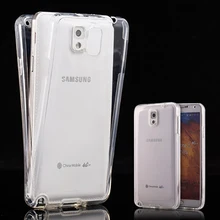 

Note3 Crystal Touch Full body Transparent Case for Samsung Galaxy Note 3 Cover Soft 360 Silicone Phone bag Cases for SM N9000