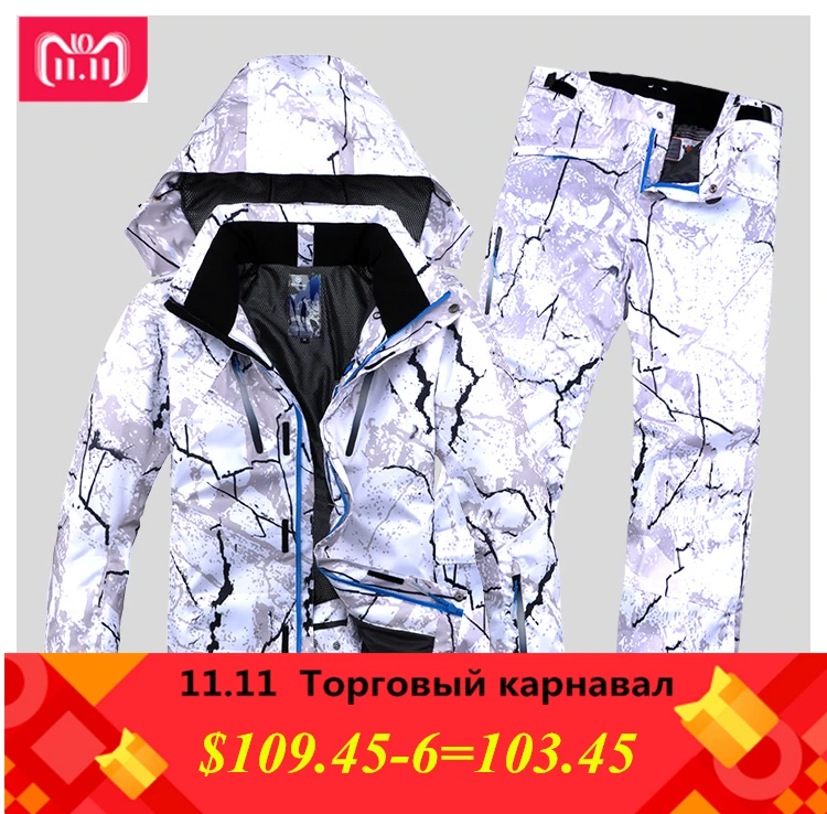 New Style Men Ski Suit Super Warm Clothing Skiing Snowboard Jacket+Pants Suit Set Windproof Waterproof Winter Outdoor Sport Wear New Style Men Ski Suit Super Warm Clothing Skiing Snowboard Jacket+Pants Suit Set Windproof Waterproof Winter Outdoor Sport Wear