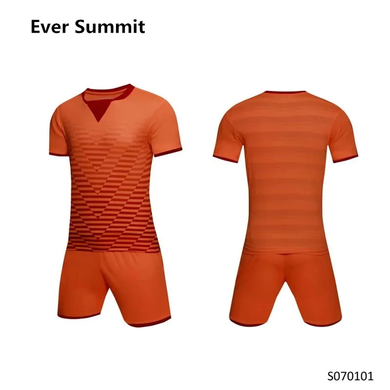 Ever Summit Soccer Jersey 070101 футбольные комплекты одежды тренировочная пустая Версия Настраиваемый Логотип, название, форма под заказ - Цвет: orange color