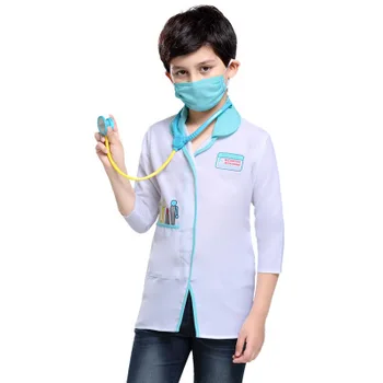 

New style Halloween party Occupation Uniform role play Doctor unisex child kids cosplay costume for carnival Purim day