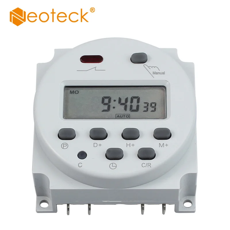 Neoteck 12v 16a Digital Lcd Power Weekly 16a / 110 Ac Digital Electronic Lcd Time Relay Switch