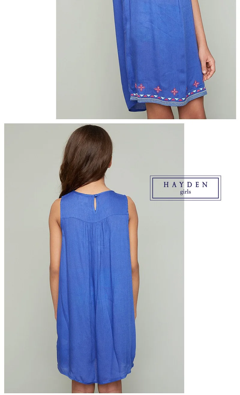Embroidered Tank Dress Girl G5067-2