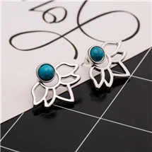 AOMU-Silver-Golden-Natural-Blue-Stone-Plant-Lotus-Flower-Earrings-Double-Side-Stud-for-Women-Jewelry_