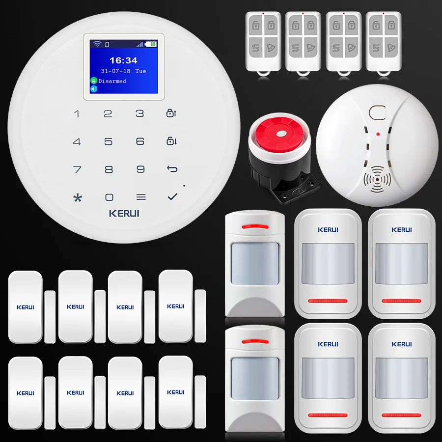 Новый KERUI W17 Android IOS APP Управление GSM и Wi-Fi Home охранной сигнализации Системы Беспроводной двери PIR ПЭТ иммунной детектор движения