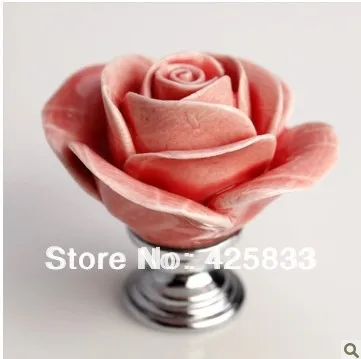 6pcs Pink Rose Flower Cupboard Drawer Pulls Diy Ceramic S 6pcs Pink Rose Flower Cupboard Drawer Pulls Diy Ceramic S Cabinet Door Kids Dresser And Handle Granite