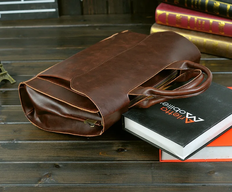 G-FAVOR Ретро мужской портфель Crazy Horse кожаная сумка для ноутбука деловые мужские сумки-мессенджеры кожаная сумка для ноутбука