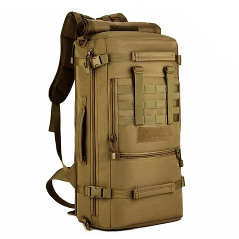 Military Army Patrol Molle Assault Bag Pack 50L Big Capacity Tactics Backpack Rucksack 1000D Nylon Travel Shoulder Bag Hand bags