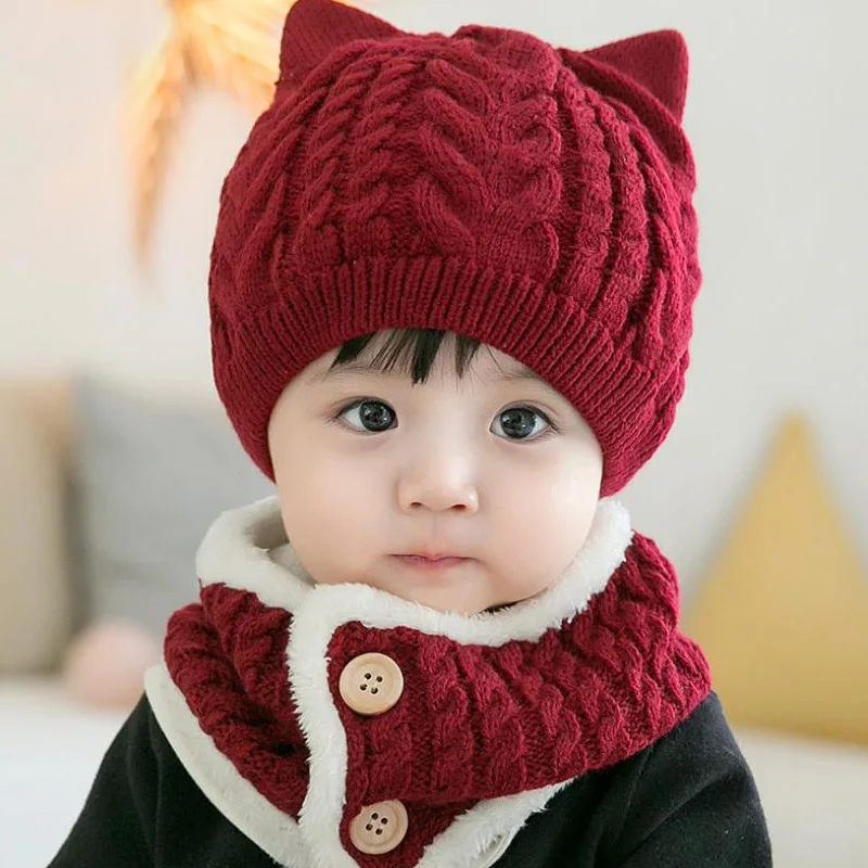 Doitbest/шапочка для маленьких детей от 6 месяцев до 3 лет, шерстяная вязаная шапка для мальчиков, зимний комплект из 2 предметов для маленьких девочек, шапка и шарф