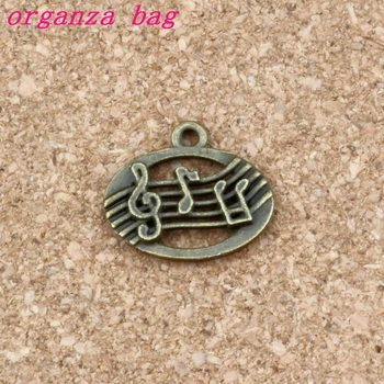 

Musical note Charm Pendants 100Pcs/lots 19.8x17mm Antique bronze Alloy Fashion Jewelry DIY Fit Bracelets Necklace Earrings A-293