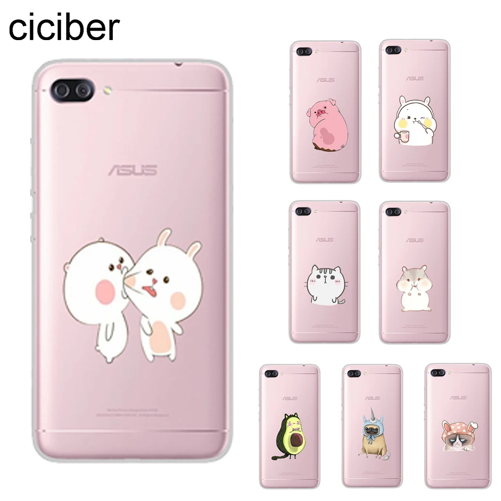 

ciciber Cartoon Cat Pig For ASUS Zenfone 4 Max Plus Pro ZC520KL ZC554KL For ZenFone Max Plus M1 ZB555KL ZB570TL Phone Cases TPU