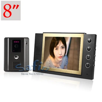

1T1 700tvl hd camera 8inch color video doorphone system intercom twa way talk doorbell