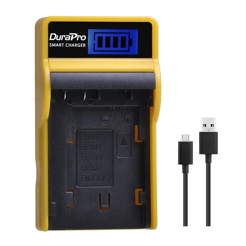 DuraPro 2pc1900mAh EN-EL15 RU EL15 Li-Ion Батарея+ ЖК-дисплей USB Зарядное устройство для Nikon D800E D800 D600 D7100 D7000 D7100 V1 MB-D14 Камера