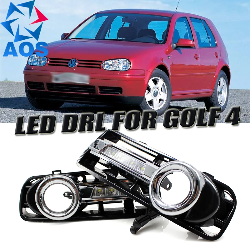 

2PCs/set car styling LED DRL car daylight Waterproof Daytime Running Lights set for VW GOLF 4 1998 1999 2000 2001
