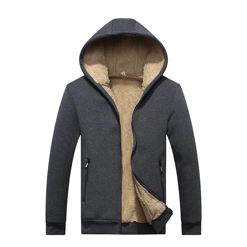 Thicken Wool Padded Sweatshirts Man Winter Hoodies Men 2018 Spring Warm Fleece Outwear Quality Brand-clothing Tracksuit Male 4XL 1