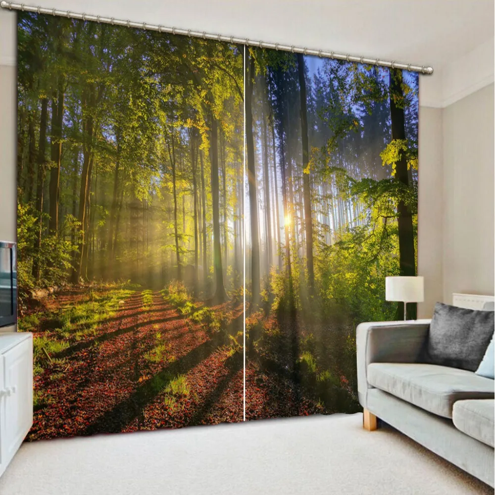 

Bedding room 3D Curtains big tree forest 3D Window Curtains For Bedding room Home Decoration