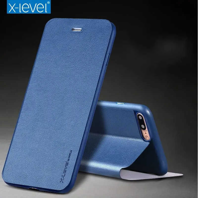X Level Brand PU Leather Flip Cover Stand Case For iPhone X / For
