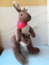 Большой 60x50 см Прекрасный мультфильм кенгуру плюшевые игрушки красный флаг шарф кенгуру мягкая подушка игрушка подарок на день рождения b1400