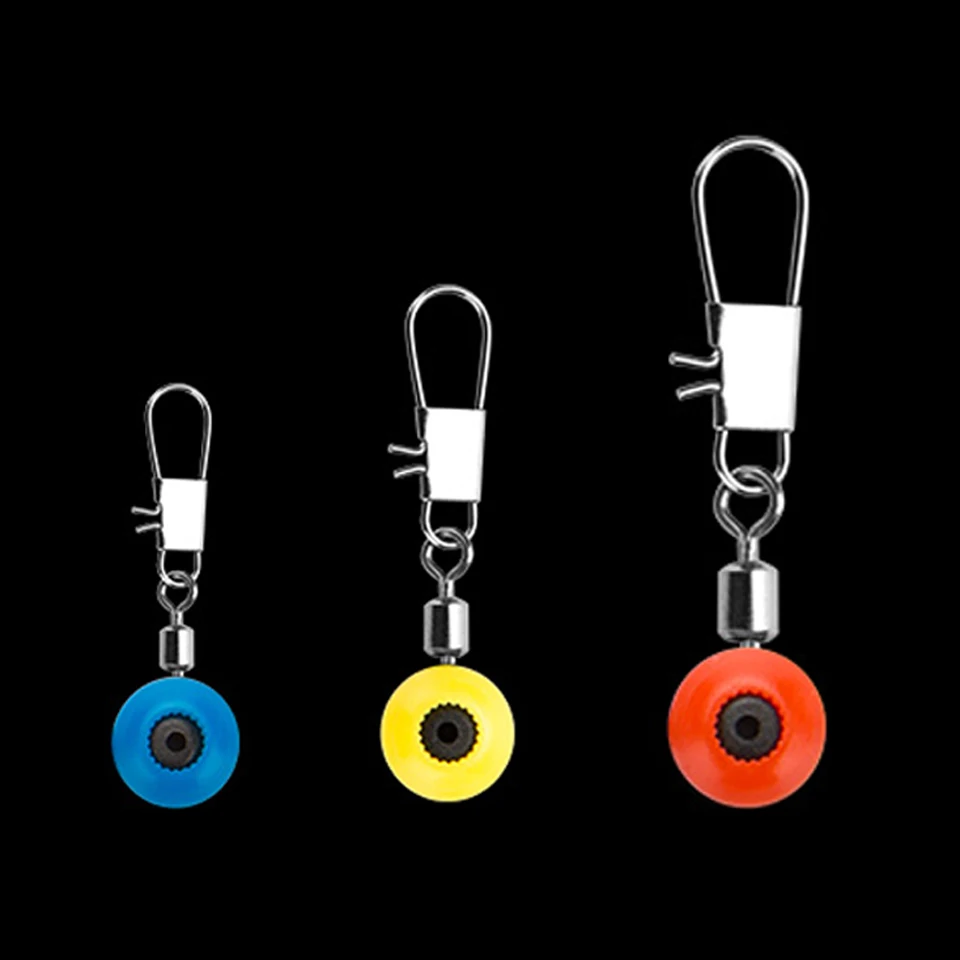 

20PCS/Lot Fishing Line to Hook Swivels Shank Clip Connector interlock Snap Connector sea fishing lure beans belt