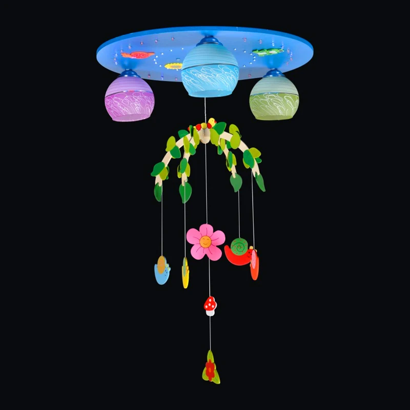 

Creative animal blue LED ceiling light boy girl Princess children's room lighting cartoon cute eye care bedroom lamps Z110153
