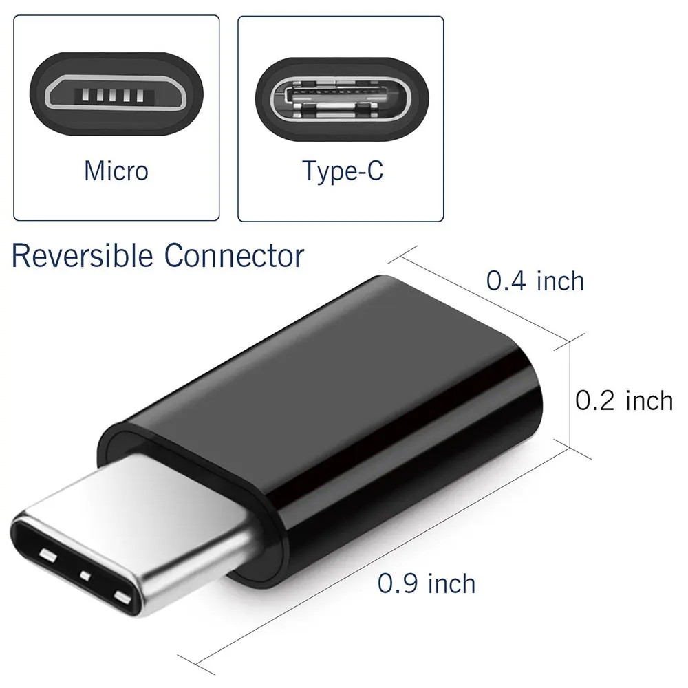 Ascromy 3 шт. USB C к Micro USB адаптер для OnePlus 5 6 5T LG G5 G6 samsung Galaxy S9 Plus S8 Note 8 type C 3,1 конвертер type c