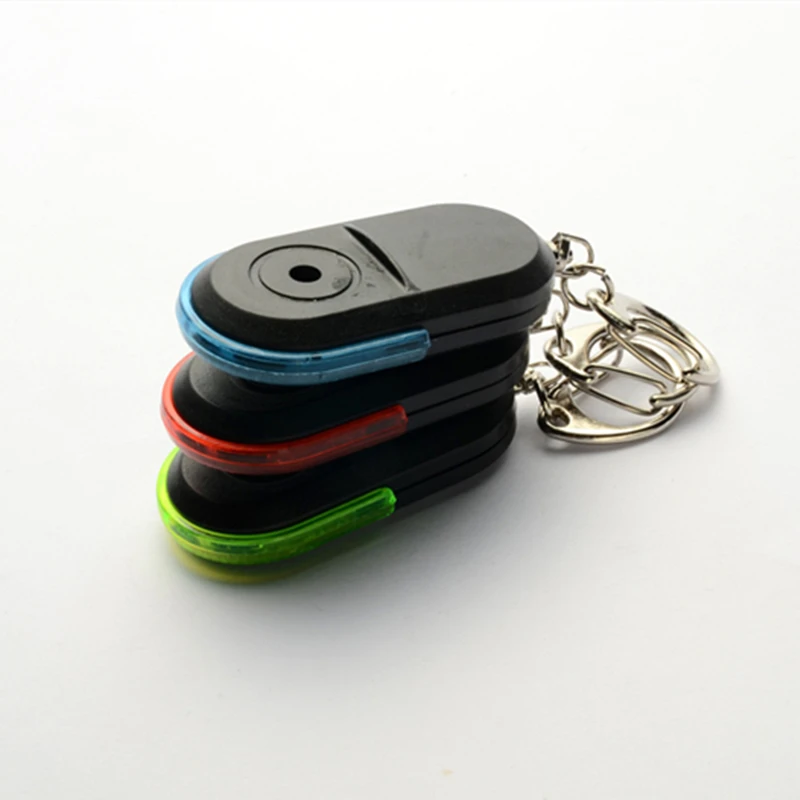 Самозащита беспроводное устройство для поиска ключа брелок для ключей с локатором со Звуком Свистка светодиодный свет высокого качества случайный цвет