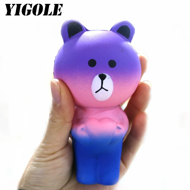 

Pretty Starry Sky Bear Squishy Toy Anti Stress Squeeze Soft Slow Rising Cute Cartoon Bears Squishy PU Antistress Toys