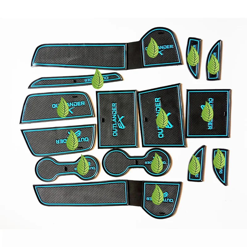 

Free Shipping High Quality Silica Gel Door Groove Mat Gate slot mat Cup Non-slip mat For 2013-2016 Mitisubishi Outlander 14PCS