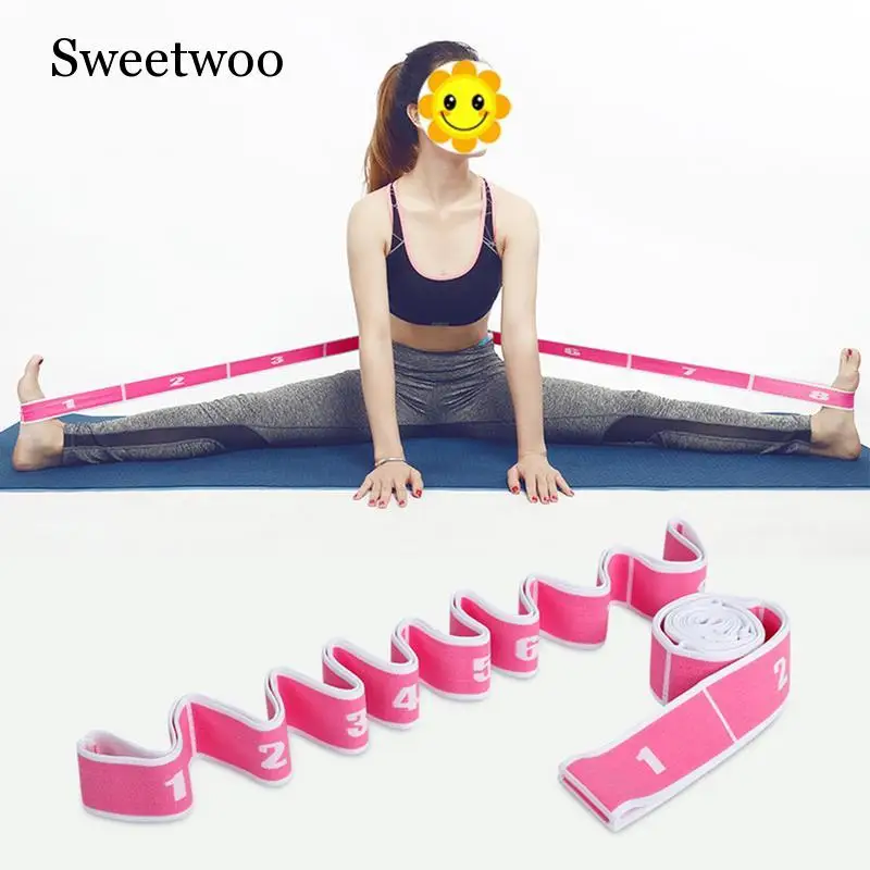 Yoga Pull Strap Latin Dance Stretching Band Lengthened Multifunctional Dance Workout Fitness Gym Equipment Elastic Yoga Band