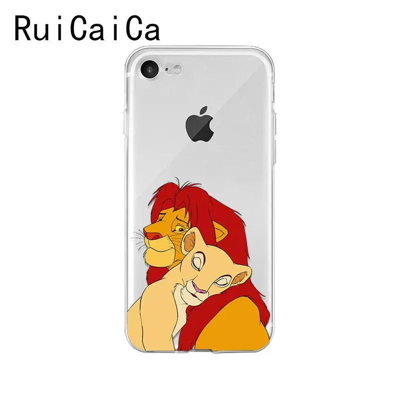 Ruicaica Король Лев Simba мультфильм Мода Новинка чехол для телефона Fundas для iPhone 8 7 6 6S Plus X XS MAX 5 5S SE XR 10 Чехол