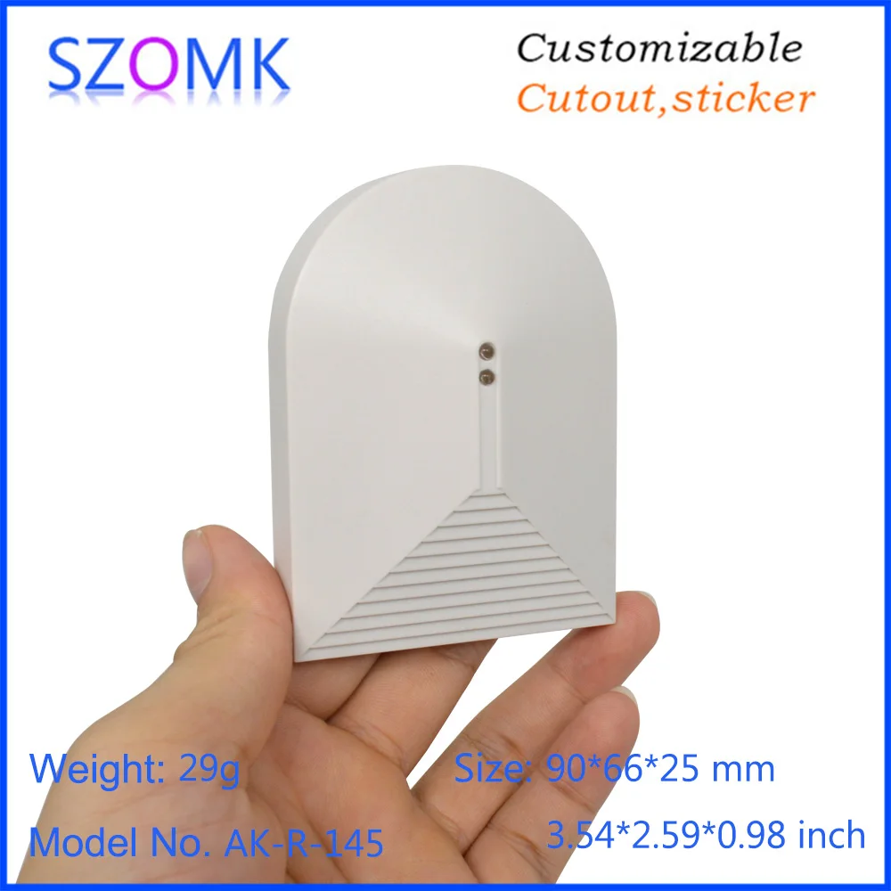 szomk new PIR motion plastic enclosure for electronics plastic junction housing with bracket plastic instrument housing PIR sensor casing (12)