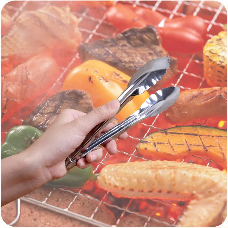 9"/12"/14" Barbecue BBQ Tongs Silicone Kitchen Cooking Salad Serving