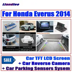 Liandlee HD Мониторы дисплей для Honda Everus 2014 Автомобильный цифровой парковка система датчиков/CCD обратный заднего вида камера