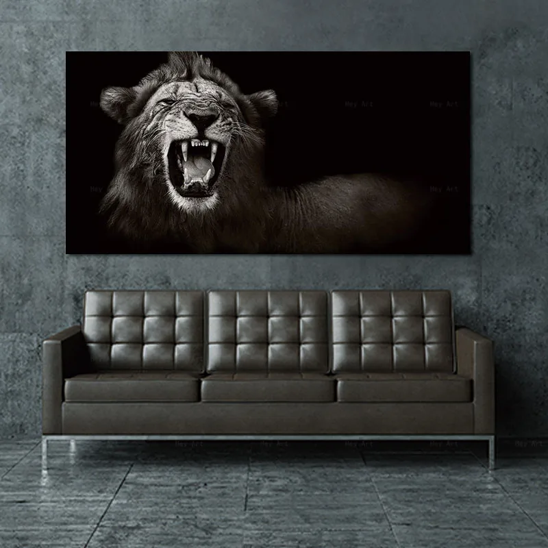 Home Decor Picture Canvas Animal Painting Artwork for Living Room Wall Art Prints Tiger Poster Frameless Printing Lion