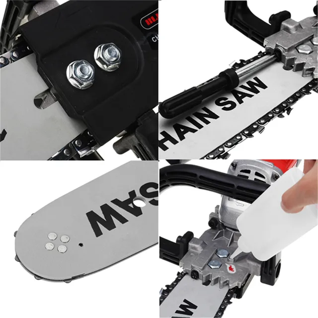 Woodworking DIY Electric Saw Chainsaw Bracket Set High Carbon Steel M10 Transfer Conversion Head For 4 Inch Angle Grinder