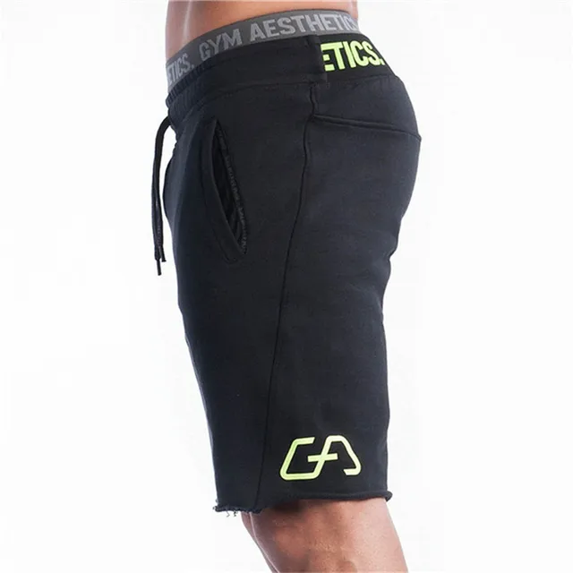 US $10.79 Mens gym cotton shorts Run jogging sports Fitness bodybuilding Sweatpants male workout training Bra