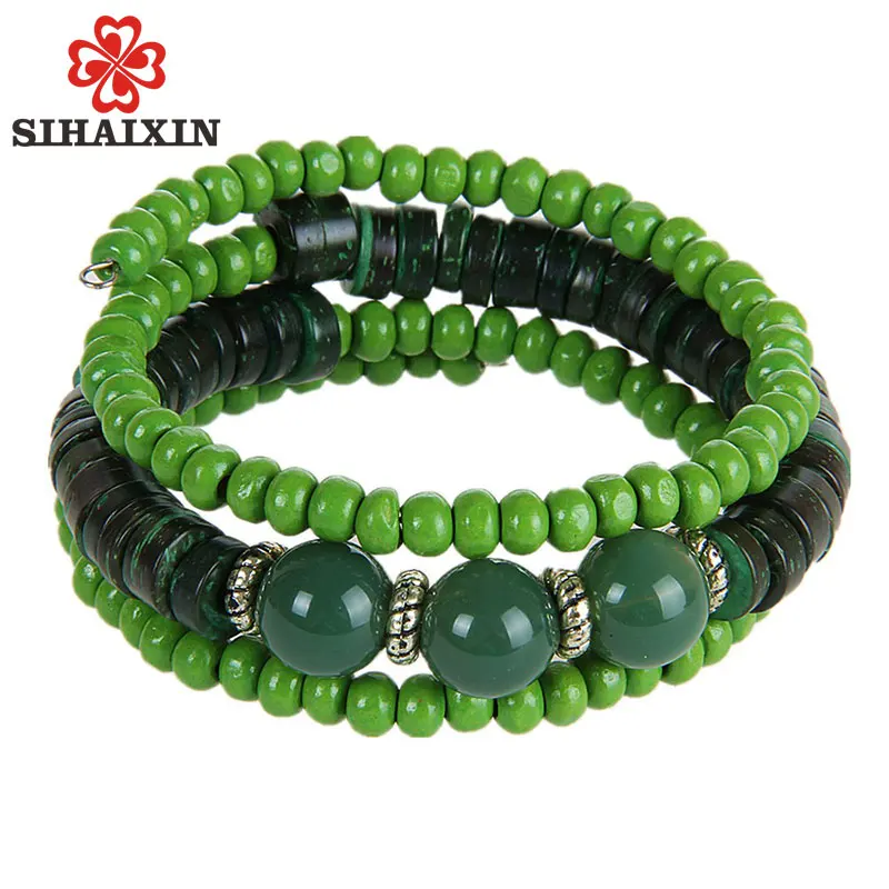 Wood Bracelet Set Women 2